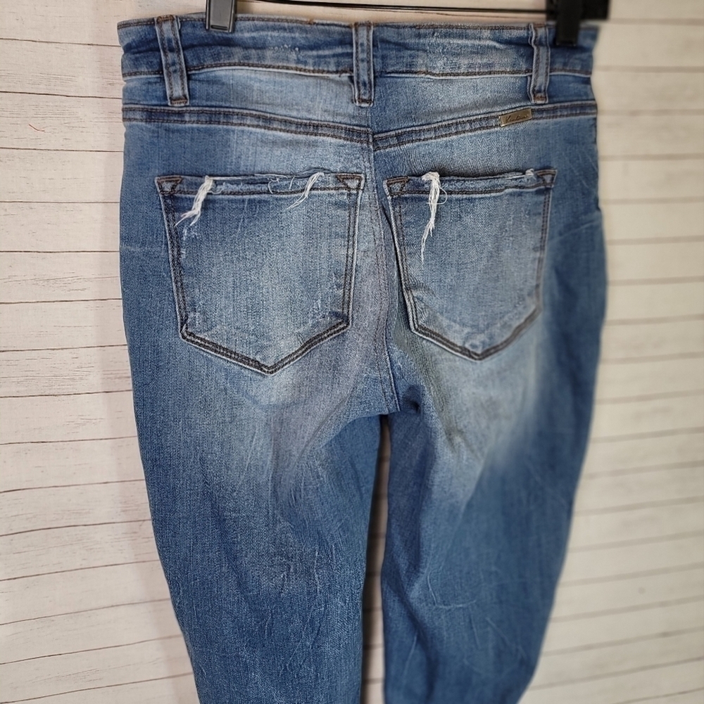 Kancan Button Front Jeans W Shark Bite Ankles, Sz… - image 5